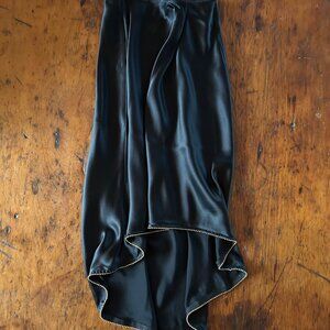 Vintage Betsey Johnson New York Black Silk Skirt